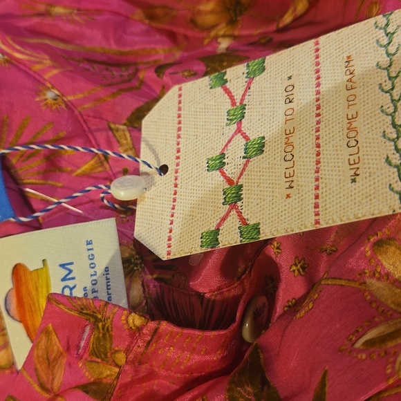 Farm Rio x Anthropologie Short-Sleeve Button-Front Mini Dress, Retail $230.00US - Picture 7 of 16